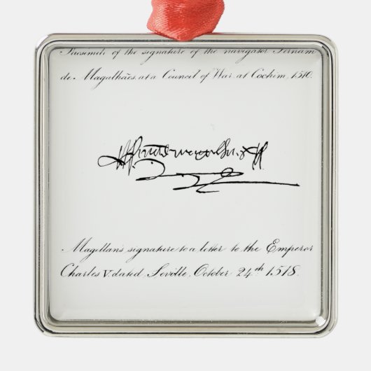 署名の2つの例 メタルオーナメント (正面)