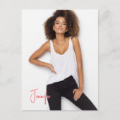 署名はがきQRコードアクターのモデルのプロモーションカード ポストカード (正面)