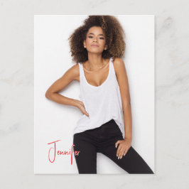 署名はがきQRコードアクターのモデルのプロモーションカード ポストカード