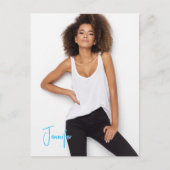 署名はがきQRコードアクターのモデルのプロモーションカード ポストカード (正面)