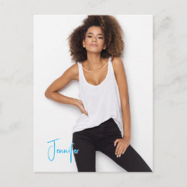 署名はがきQRコードアクターのモデルのプロモーションカード ポストカード