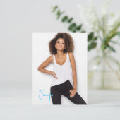 署名はがきQRコードアクターのモデルのプロモーションカード ポストカード (スタンド正面)