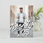 署名はっきりした卒業 | 写真男らしの卒業 招待状 (スタンド正面)