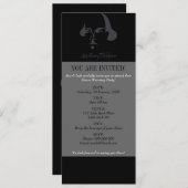 署名を持つシンプルなシェークスピア 招待状 (正面/裏面)