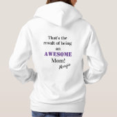 署名を持つ素晴らしお母さんの結果 パーカ (裏面)