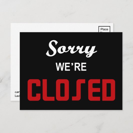 署名を閉じてごめんなさい ポストカード (正面/裏面)