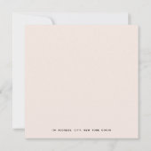 署名エレガントひなパーソナライズされた形赤面 ノートカード (裏面)