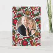 署名エレガントクリスマスフォトカードのパーソナライズ シーズンカード (正面)