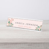 署名エレガント美しいサロンスタイル デスクネームプレート (正面)