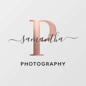 署名ガーリーバラ金ゴールドPモノグラムロゴ ウィンドウサイン (シート)