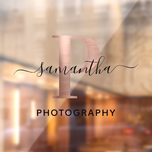 署名ガーリーバラ金ゴールドPモノグラムロゴ ウィンドウサイン (シート2)