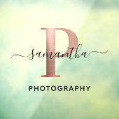 署名ガーリーバラ金ゴールドPモノグラムロゴ ウィンドウサイン (シート3)