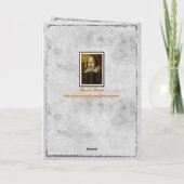 署名グリーティングカード付きWilliam Shakespeare カード (裏面)