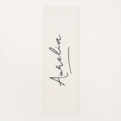 署名シンプル名ミニマルモダンYoga Mat ヨガマット (正面)