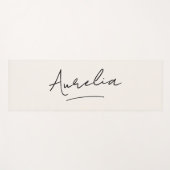 署名シンプル名ミニマルモダンYoga Mat ヨガマット (正面(横))