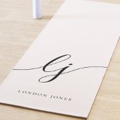 署名シンプル名ミニマル書スクリプト ヨガマット