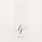 署名シンプル名ミニマル書スクリプト ヨガマット (正面)