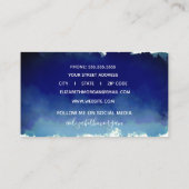 署名スエレガントクリプト水色モダン青 名刺 (裏面)