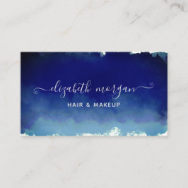 署名スエレガントクリプト水色モダン青 名刺