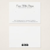 署名スクリプトジュエリーイヤリングディスプレイカード (正面&裏面)