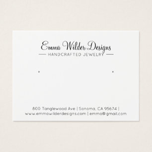 署名スクリプトジュエリーイヤリングディスプレイカード