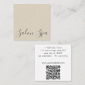 署名スクリプトソーシャルテクスチャQRコードサロン スクエア名刺 (正面/裏面)