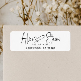 署名スクリプトハートラモダンベル ラベル