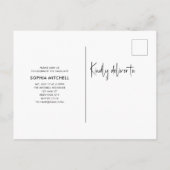 署名スクリプトハート写真卒業パーティー 案内ポストカード (裏面)