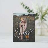 署名スクリプトハート写真卒業パーティー 案内ポストカード (スタンド正面)