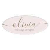 署名スクリプトピンクサロンスパ名タグ 名札 (正面)