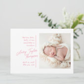 署名スクリプトフォトモダンベビー誕生 案内状 (スタンド正面)