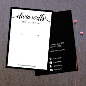 署名スクリプトフォントホワイトイヤリング表示