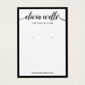 署名スクリプトフォントホワイトイヤリング表示 (正面)