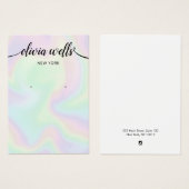 署名スクリプトホログラフィックイヤリングディスプレイカード (正面&裏面)