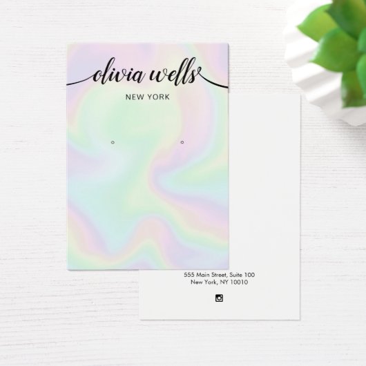 署名スクリプトホログラフィックイヤリングディスプレイカード (デスク)