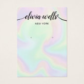 署名スクリプトホログラフィックイヤリングディスプレイカード (正面)