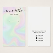 署名スクリプトホログラフィックイヤリングディスプレイカード (正面&裏面)