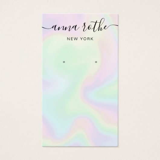 署名スクリプトホログラフィックイヤリングディスプレイカード (正面)