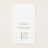 署名スクリプトホワイトイヤリング表示カード (裏面)