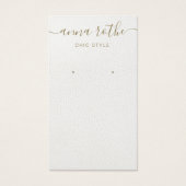 署名スクリプトホワイトイヤリング表示カード (正面)