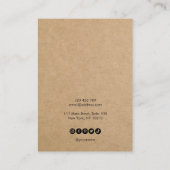 署名スクリプトロゴのイヤリング表示カード 名刺 (裏面)