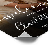 署名スクリプト写真結婚のウェルカムサイン ポスター (角)