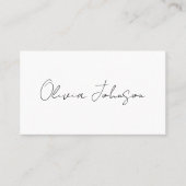 署名スクリプト名刺 |白い黒 名刺 (正面)