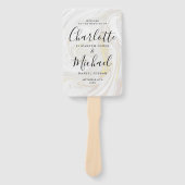 署名スクリプト大理石結婚式 プログラム ハンドファン (正面)