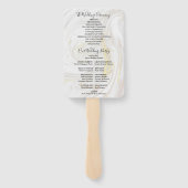 署名スクリプト大理石結婚式 プログラム ハンドファン (裏面)