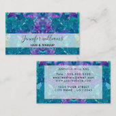 署名スクリプト書モダンオパール石 名刺 (正面/裏面)