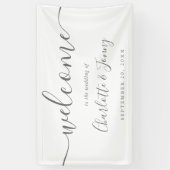 署名スクリプト結婚のウェルカムバナー 横断幕 (縦)