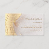 署名スクリプト金ゴールドグリッターアゲエレガントート 名刺 (裏面)