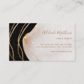 署名スクリプト黒と金ゴールド瑪瑙 名刺 (裏面)