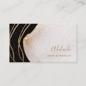 署名スクリプト黒と金ゴールド瑪瑙 名刺 (正面)